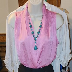 Pink Sleeveless Bodysuite